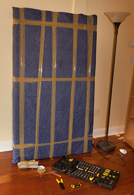 Packing a bookcase for moving