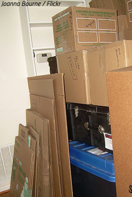 Protect furniture with cardboard pieces