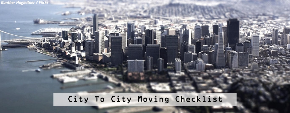 City to city moving checklist
