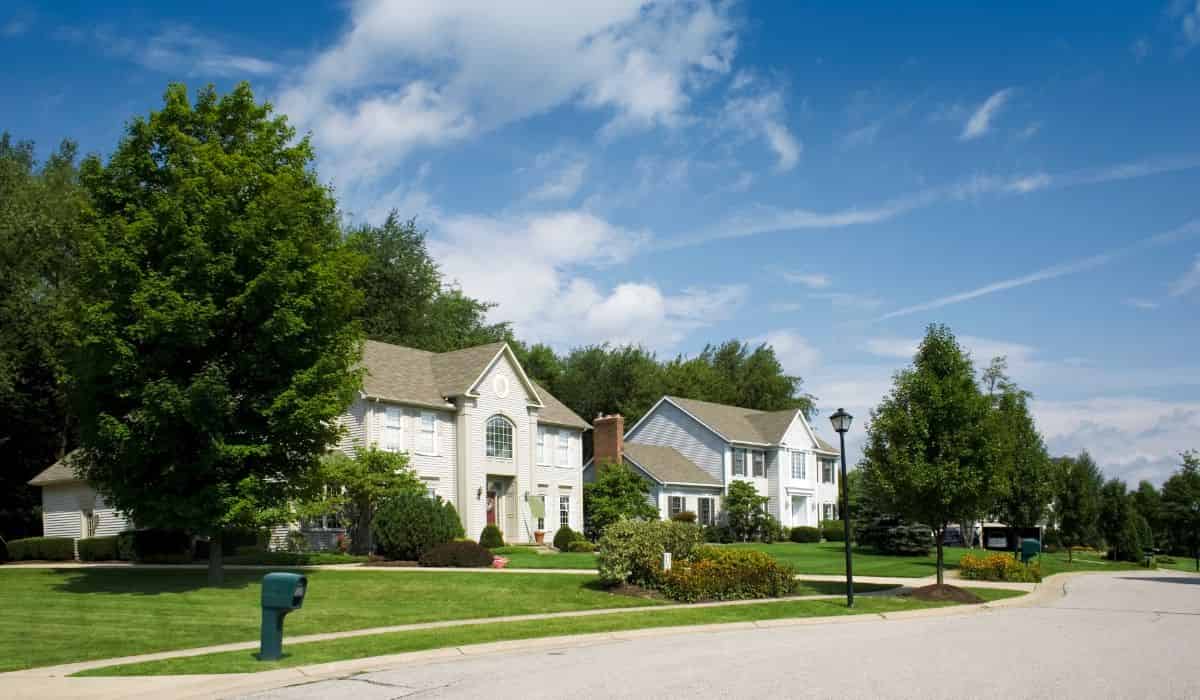 Suburban House on a leafy street