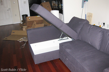 How to disassemble a couch