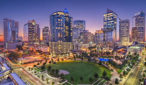 Downtown Charlotte at night