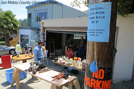 Organize a garage sale before moving