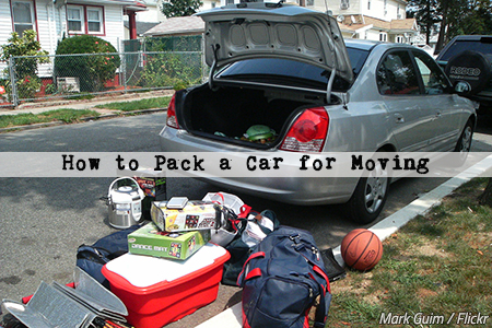 How to pack a car when moving home