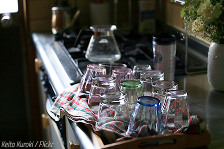 How to pack kitchen glasses