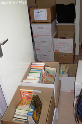 How to pack books for storage