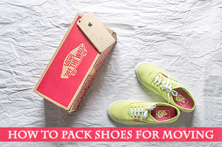 How to pack shoes for a move