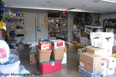 Packing a garage for moving