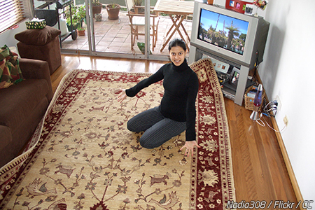How to pack a rug for moving