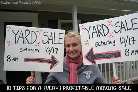 How to organize a garage sale when moving house