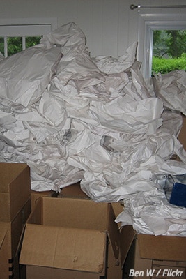 Get rid of packing materials