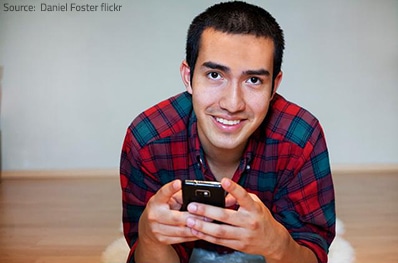 Teenager at home