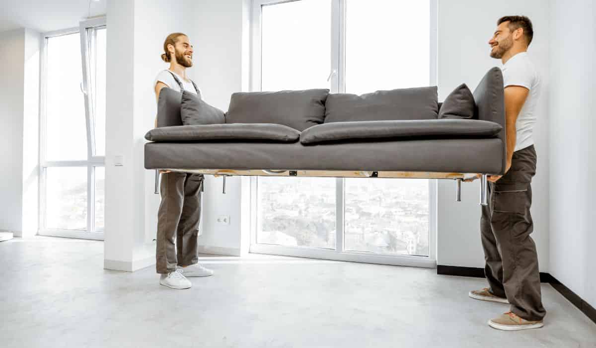 two guys with couch
