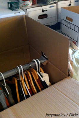 How to pack expensive clothes in wardrobe boxes