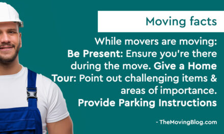 What to do while movers are moving and packing